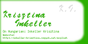 krisztina inkeller business card